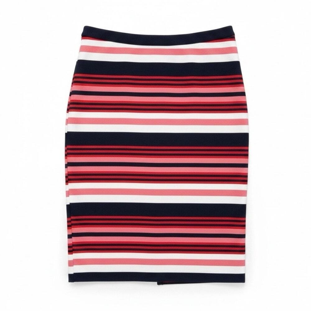 THE LIMITED Women's STRIPE SKIRT Pink White Navy Blue Size 10